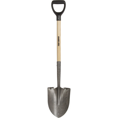 True Temper Power Step D-Style Handle Round Point Digging Shovel