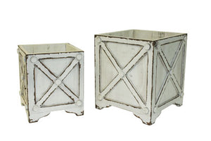 Planter, Cross Hatch Cube (each size sold separate)