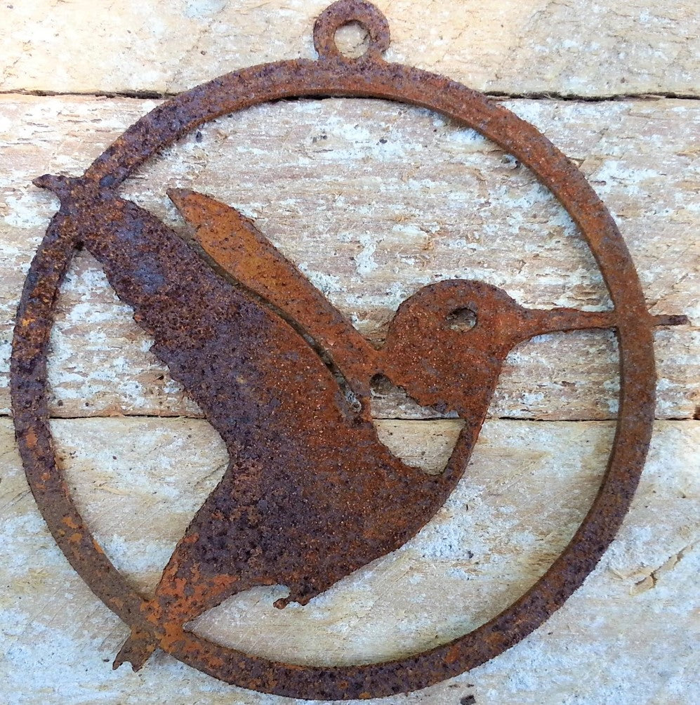 Rusty Hummingbird Ornament