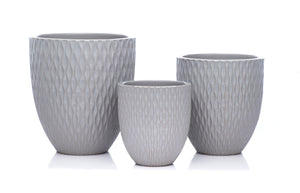 Gray Waffled Planter (each size sold separate)