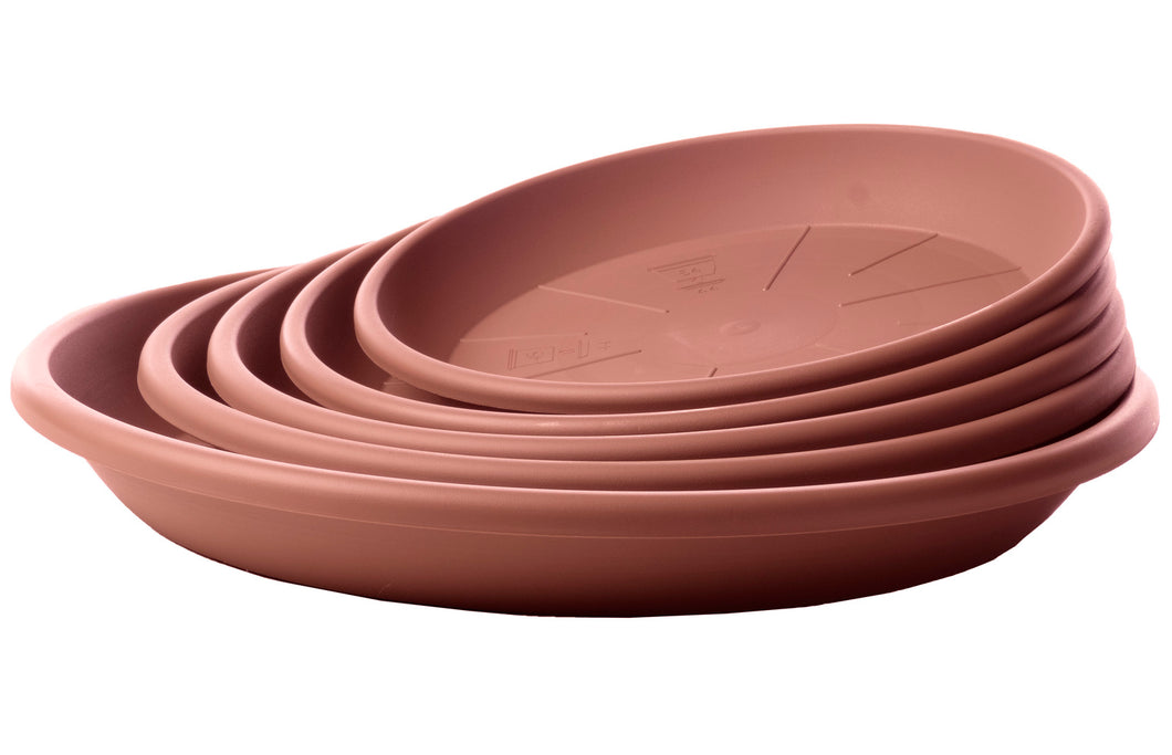 Geo Saucer, Terra Cotta colored (sizes sold separately)