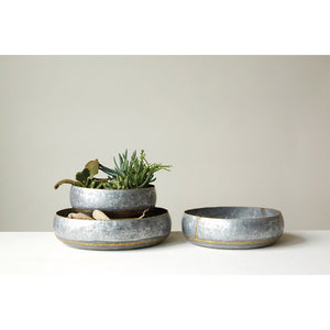 Round Galvanized Metal Bowls (each size sold separately)