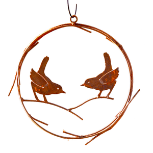 Rusty Birds Wire Wreath